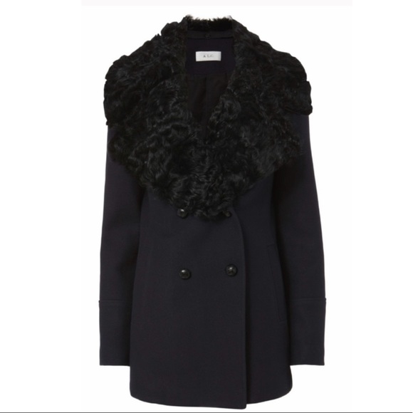 ALC Wilson Pea Coat with Removable Fur. - Picture 4 of 6